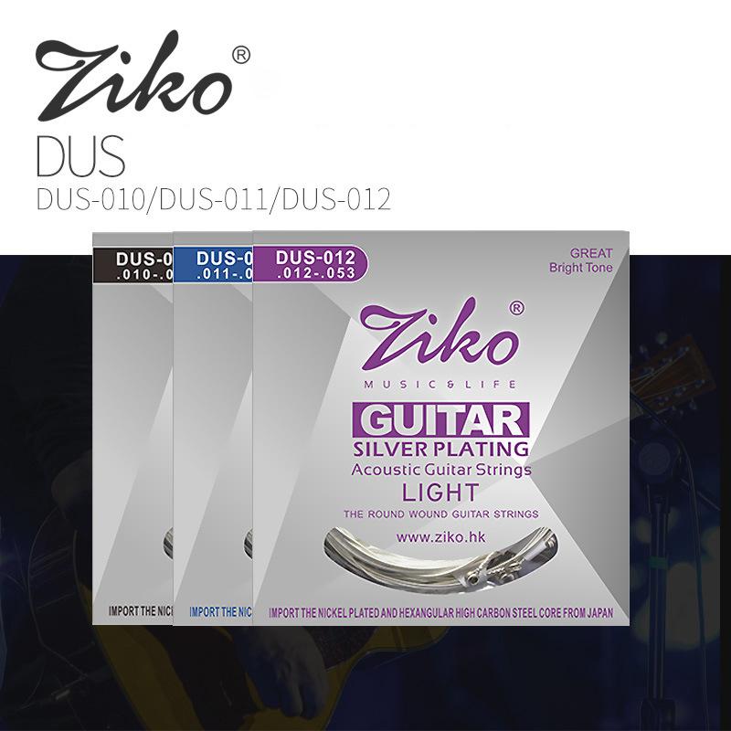 Dây đàn Guitar Acoustic ZIKO DUS - 010 011 012 lava 12 strings taylor đàn mandolin cây đàn của rhyder xakho guitars in dien guitar điện vợt muỗi guitar bass thùng dm7 enya sai cello bao nova phukien nhat mộc 505