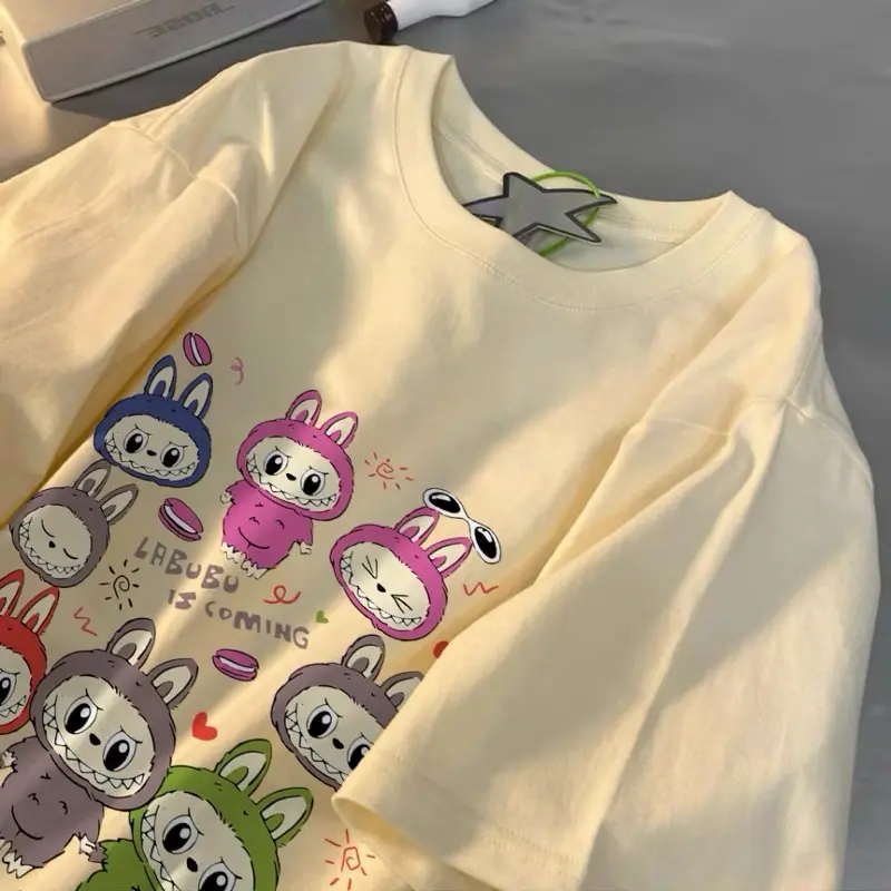 Kaos Bangkok Labu Labu Baju Labubu Bkk Kaos Distro Import Atasan Korea Kaos Labubu Premium Combed Dewasa Katun Wanita Panjang Sablon Oversize Pendek 4