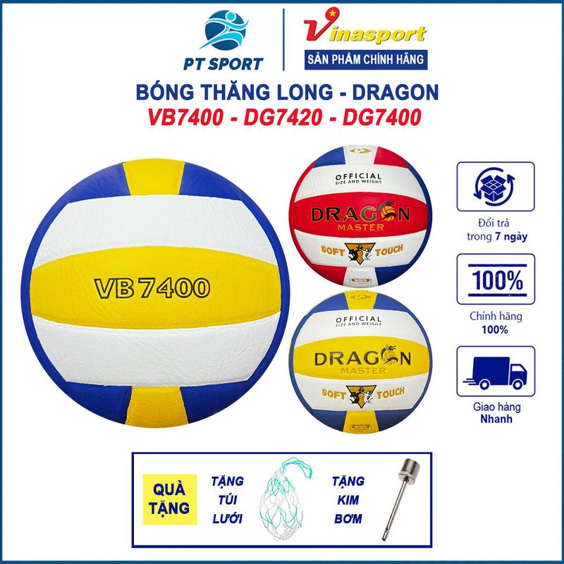 Bóng Chuyền Thăng Long - Dragon Master Chính Hãng | DG7420, DG7400, VB7400 Chất Liệu Da PU Nhung Nhật, Đạt Tiêu Chuẩn Thi Đấu [Tặng túi lưới + kim bơm] Nam Sport