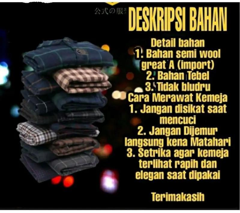 Product Introduction of kemeja couple an flanel panjang pria wanita isi 2 kemeja baju Pasangan Santai 2
