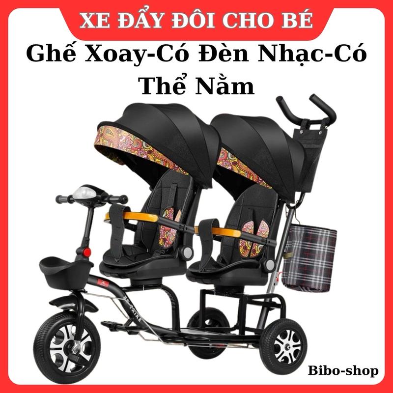  Xe đẩy đôi BT-01 cho bé có thể nằm ngồi mọi tư thế 