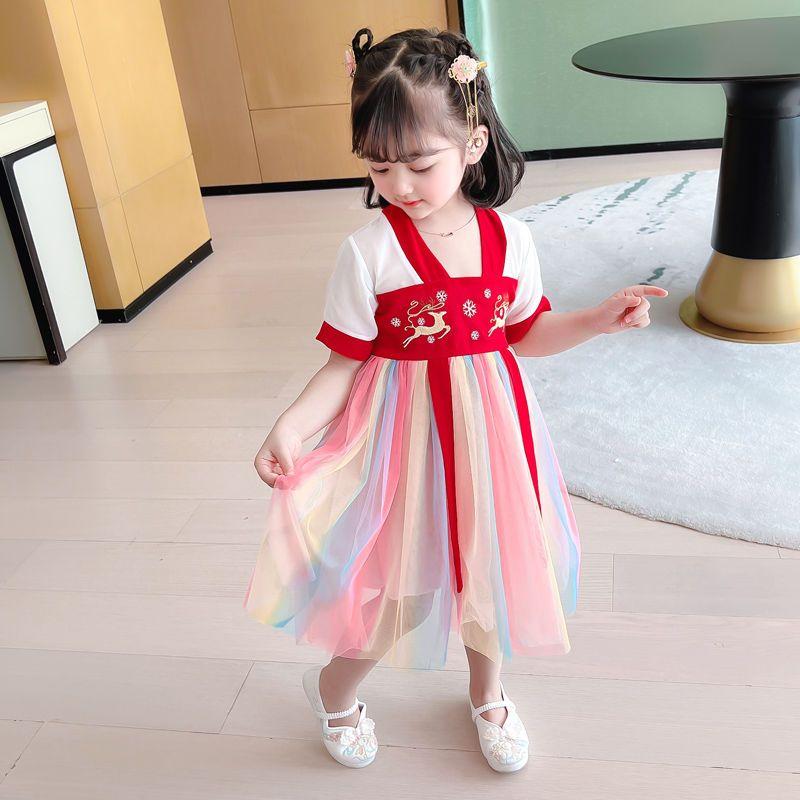 Product Introduction of Hanfu Girl's Thin Dress Tang Suit Summer Chinese Style Baby Children's Clothing 23
