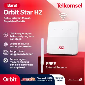 Telkomsel Orbit Star H2 B320 Modem Wifi 4G High Speed Free Kuota