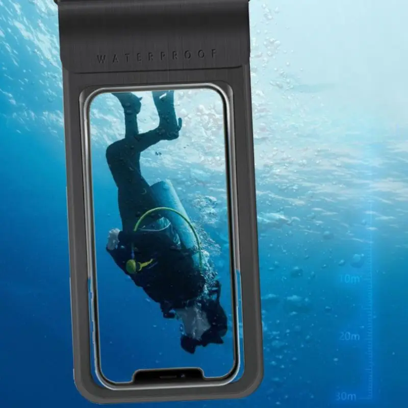 Waterproof Phone Case, Touch Screen TPU Outdoor Swimming Diving Mobile Phone Underwater Dry Bag, Universal Waterproof Case 7