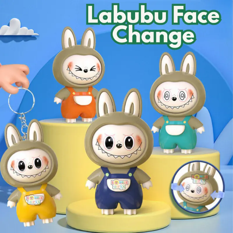 TUTU NaiLong Mainan Anak lucu Rubah Muka face Figure Doll Yellow Dragon Kuromi Sanrio dino kuning 3