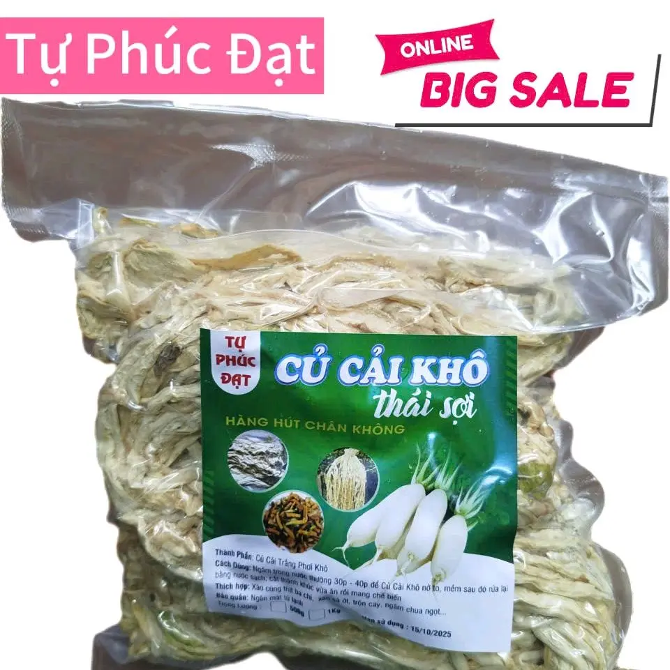 Củ Cải Khô Loại 1 1kg - Thực Phẩm Khô Cho Ẩm Thực Việt Nam