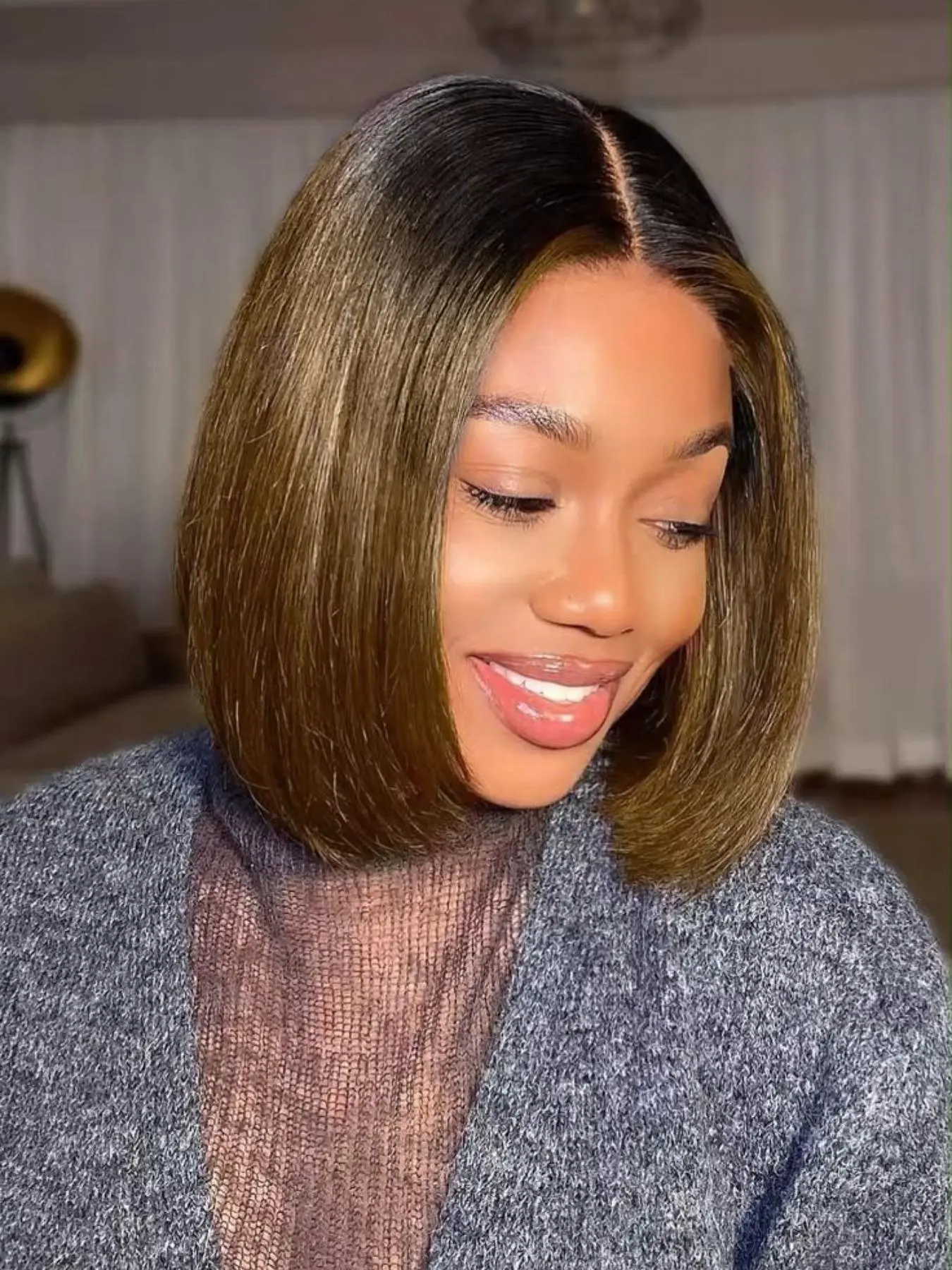 250% Density Bone Straight Lace Closure Wigs for Women, Gorgeous Fluffy Wigs with Baby Hair, Human Hair Wigs for Party, Daily Use