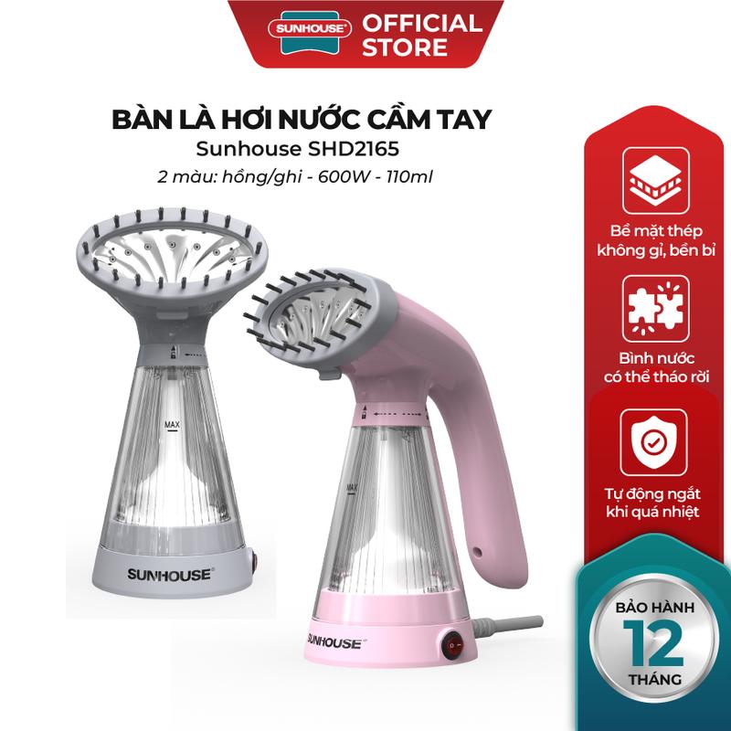 [Quyenleodaily] Bàn là hơi nước cầm tay Sunhouse SHD2165 - 110ml, 600W - Mặt chống dính, nóng nhanh, ủi phẳng tức thì- Bảo Hành 12 tháng