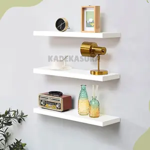 Rak Dinding Kayu Ambalan 3 Susun Serbaguna Minimalis (Isi 3 Pcs) - Besi, Paku