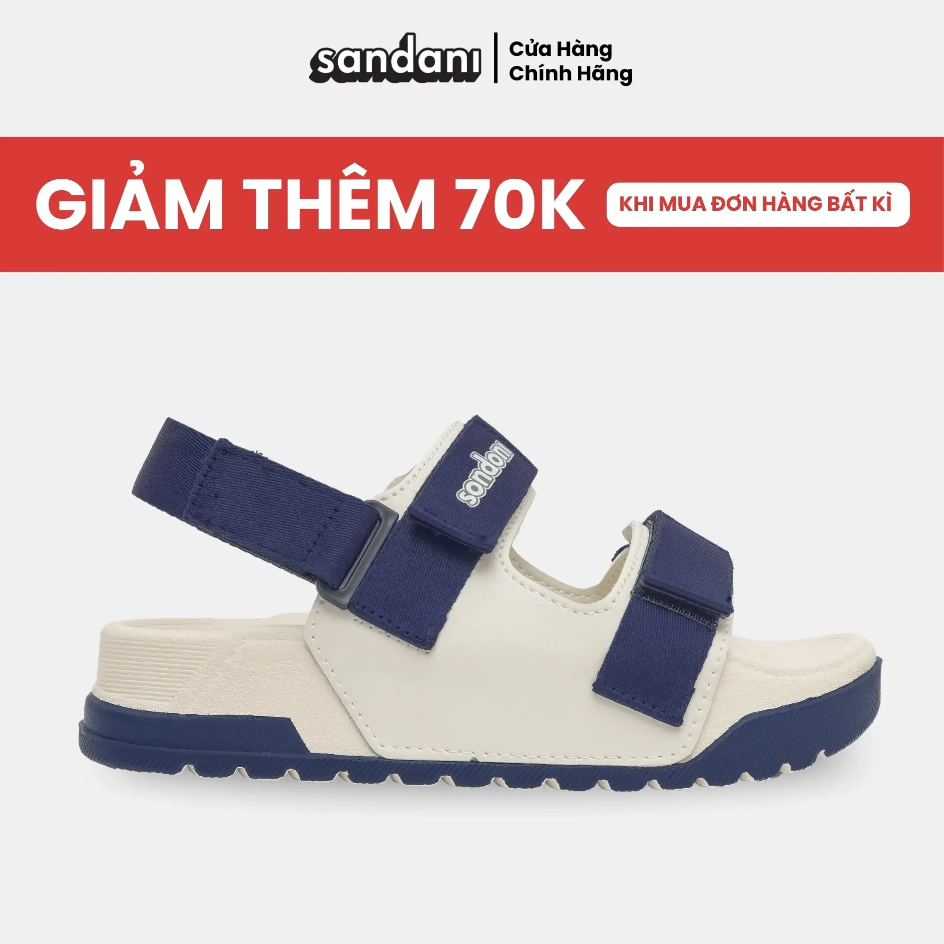 Giày Sandal Nữ Quai Ngang Đế Êm Chống Trơn S1 Navy Size 36-40 - Sandani Quai Hậu depnuhottrend 2023 - Shoes, DéP