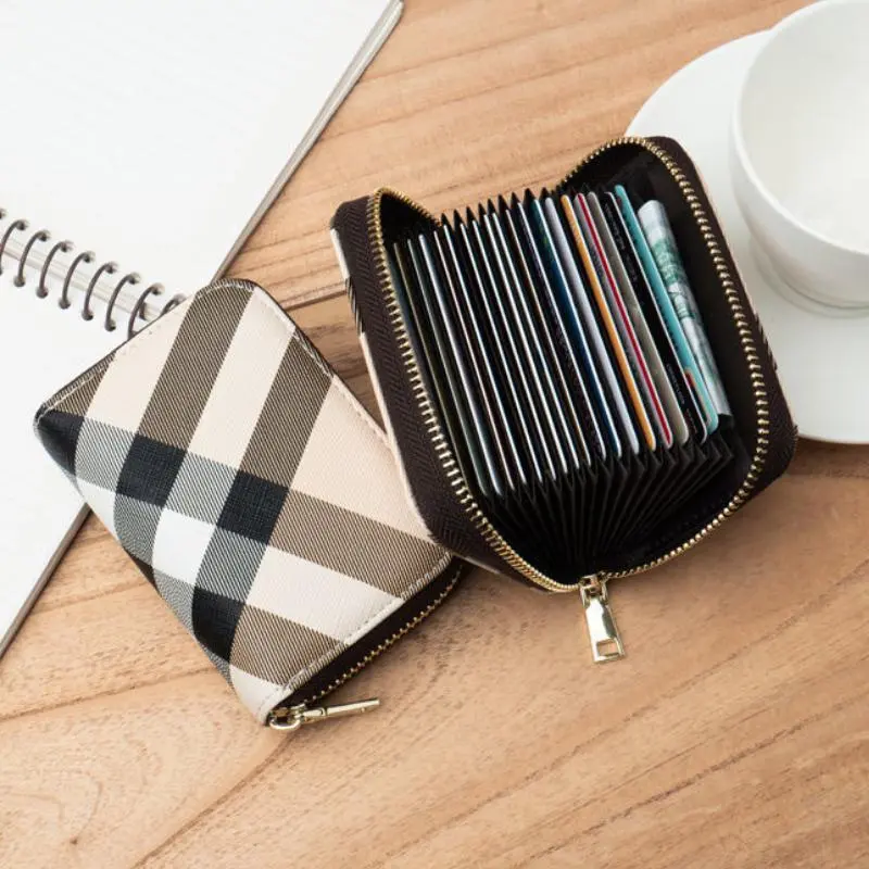 New Leisure Wallet Multi Slot Card Seat Zipper Wallet Small Clutch PU Pocket Wallet Card holder Women's Wallets