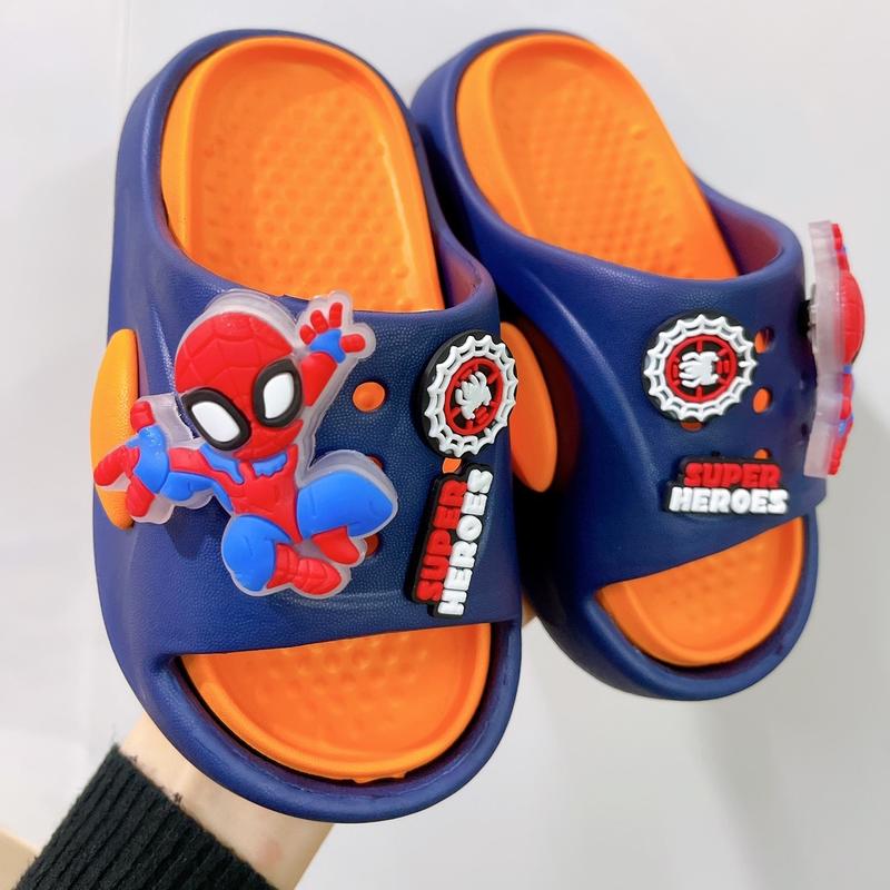 Dép Người Nhện – Siêu Nhân phát sáng cho bé trai | EVA siêu nhẹ êm chân chống trượt