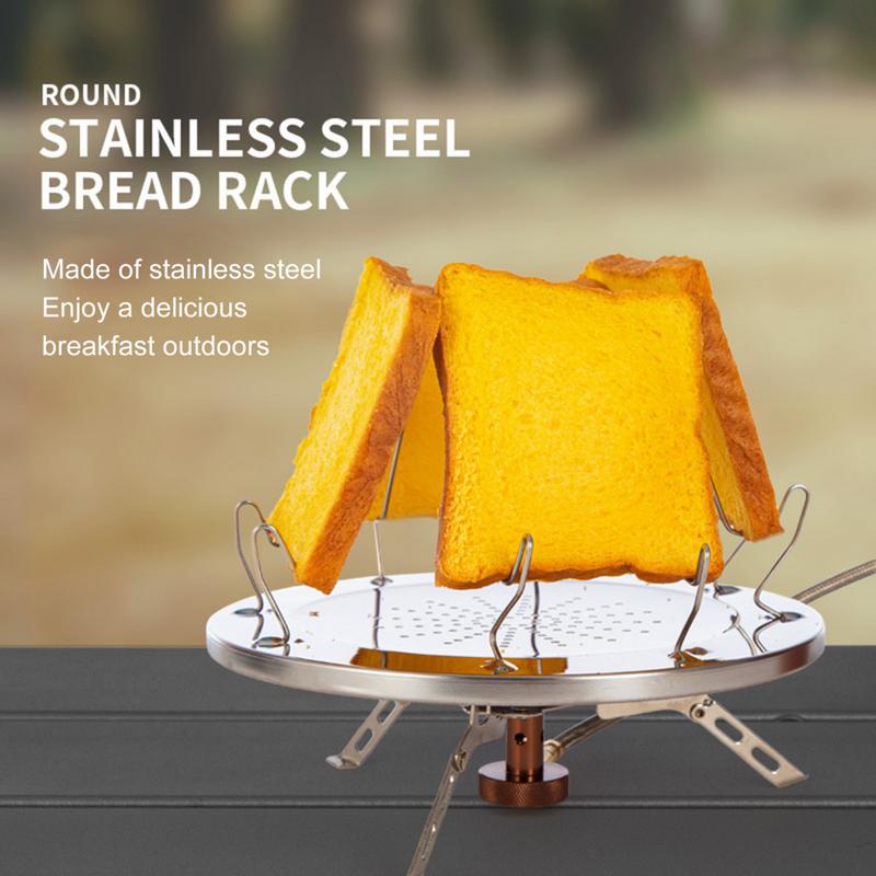 Camping Toast Rack Dednhrdv Foldable Toast Rack for Camping Portable Stainless Steel ...