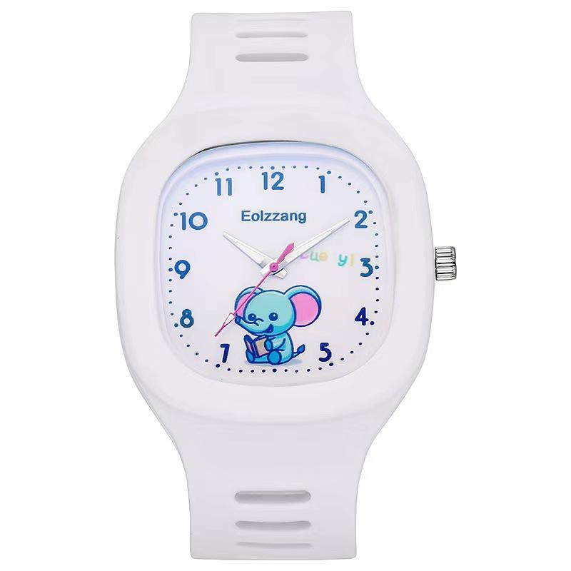 Cute Ins Style Silicone Pop Watch Trend Luminous Sport Student Square Strap High-value Watch 6