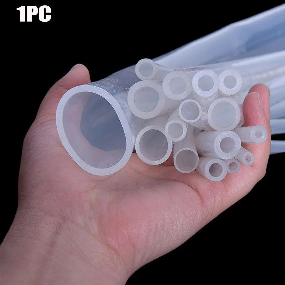 1M Safe Food Grade Clear Soft Rubber Silicone Tube Hose Pipe Translucent