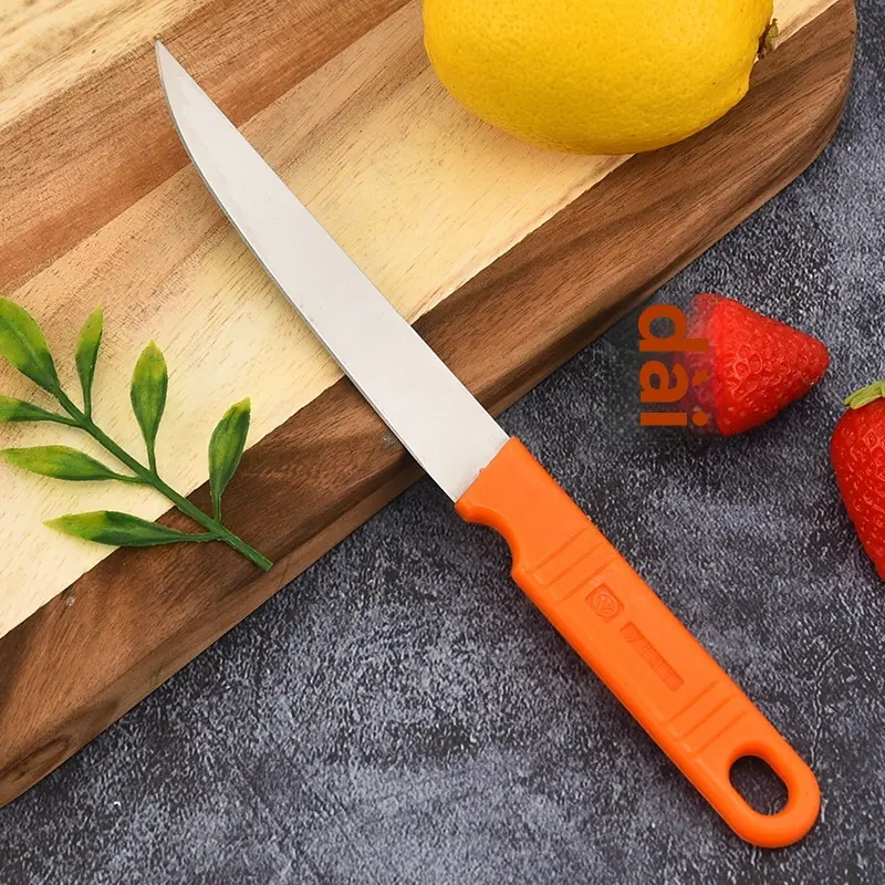 Dao gọt trái cây bằng thép không gỉ, dụng cụ gọt trái cây di động gia đình, dao gọt trái cây tay cầm nhựa, bộ đồ dùng nhà bếp bán buôn