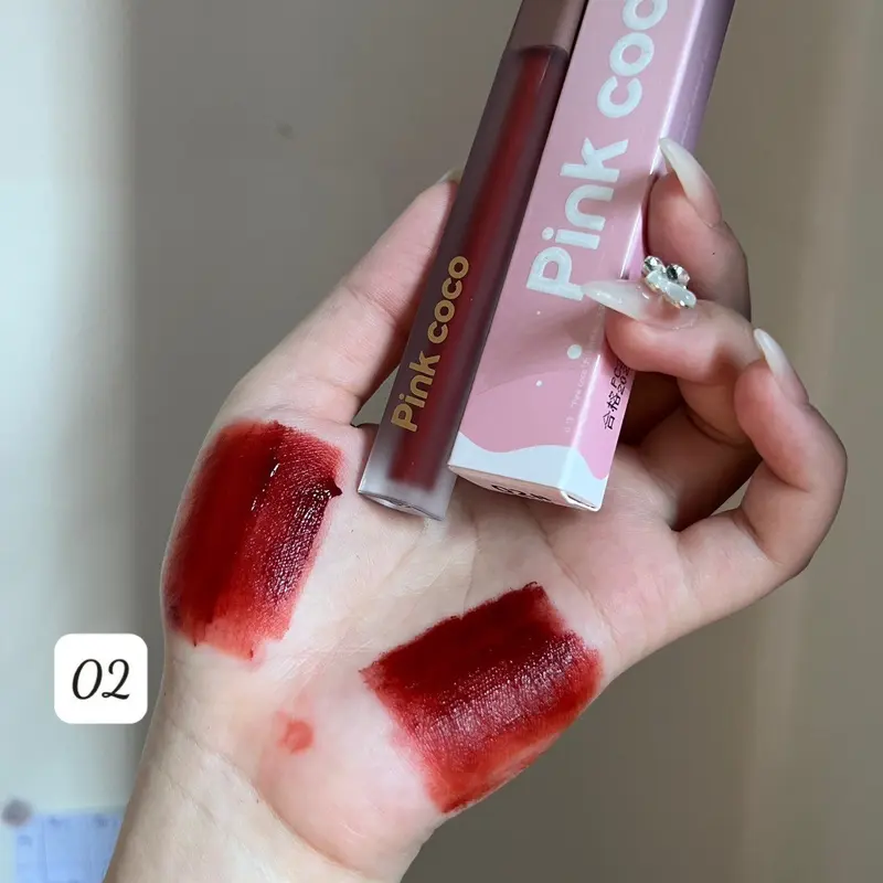 Combo 1 son thỏ Cappuvini+1 son Pinkcoco tặng 1 gương Mỹ Phẩm Trang Điểm Nữ Cosmetic Son Môi Women 7