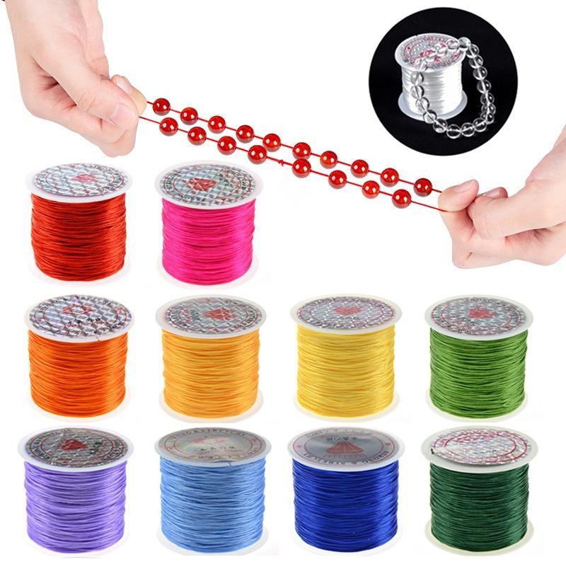 10 yards/roll 0.8mm Strong Elastic Crystal Beaded String String ...