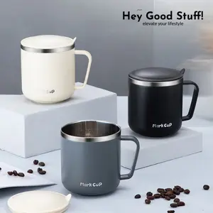 GELAS KOPI MUG STAINLESS STEEL AESTHETIC TAHAN PANAS SUS 304 ANTI TUMPAH 350ml Kitchenware