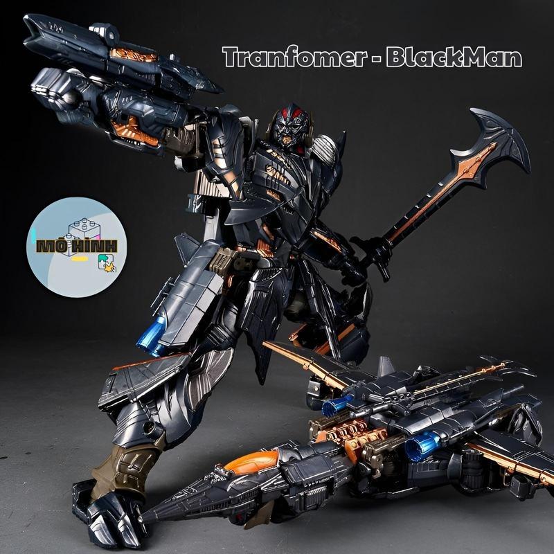 Mô hình Tranfomer phiên bản Robot biến hình máy bay chiến đấu cơ bằng hợp kim, Mô mình Robot Blackman màu xám đen M38 Đồ Chơi Đồ Chơi Mô Hình Robot Toy