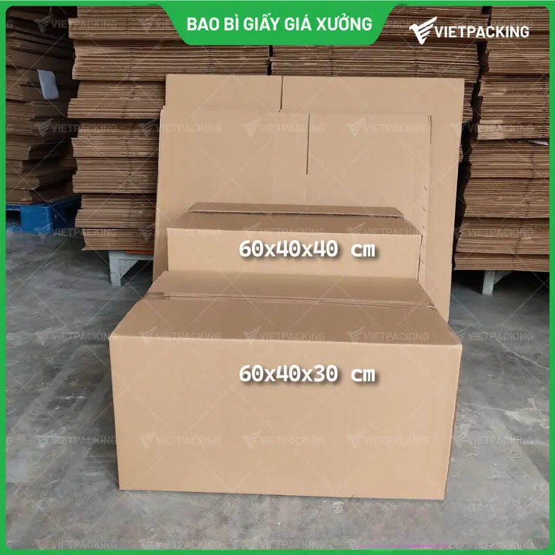 60x40x30 (3 lớp) - 5 thùng carton lớn chuyển nhà, văn phòng 4