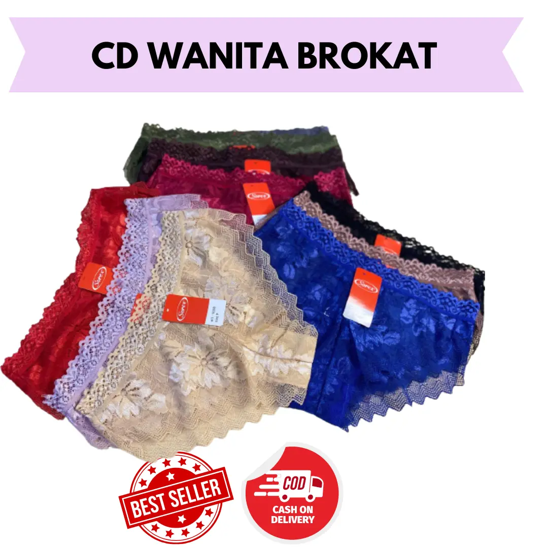 Celana Dalam Wanita Renda Brokat Original Transparan (All Size)