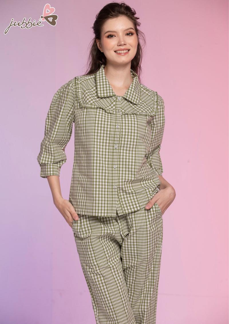 Product Introduction of Bộ dài đô vuông bèo mặc nhà JUBBIE - 40368 9