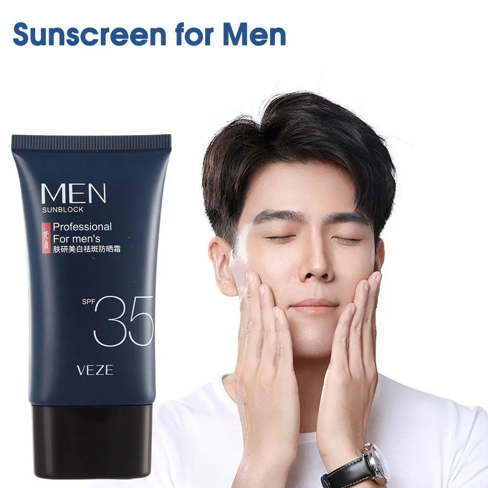 Kem Chống Nắng Cho Nam, Chống Tia UV, Kem Chống Nắng Ánh Sáng Cả Ngày, SPF50 PA + + +, Kem Chống Nắng Ngoài Trời, 40g, J6X2