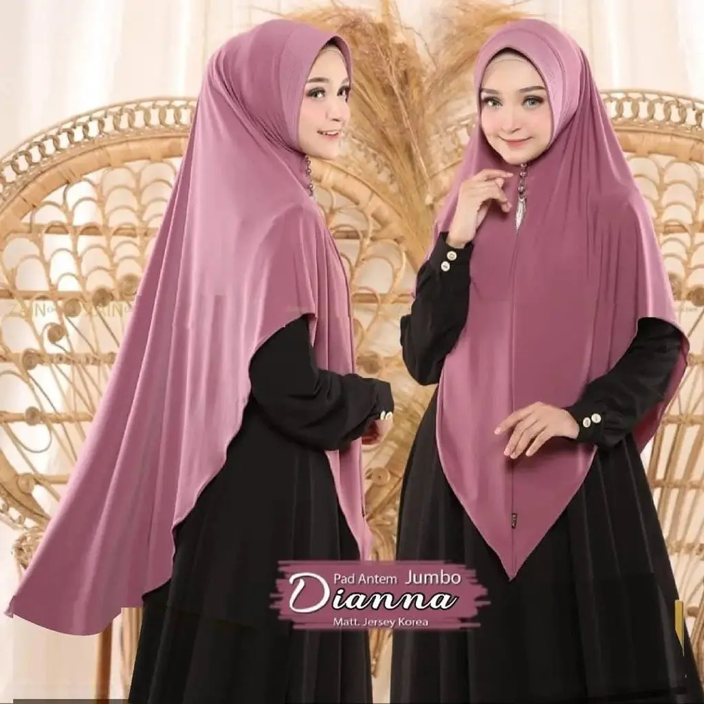 Jilbab Syari Bergo Jumbo Dayyana Khimar Syari Berbahan Jersy ZHI