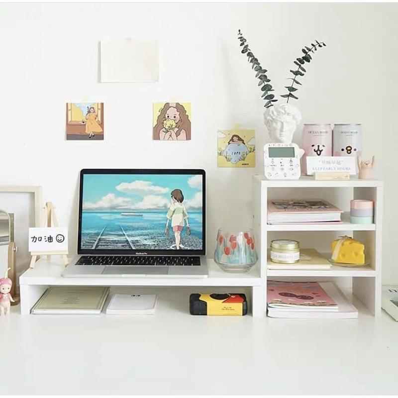 Giá Sách COMBO  KỆ ĐỂ MÁY TÍNH kèm ĐỂ BÀN Laptop Cực Đẹp