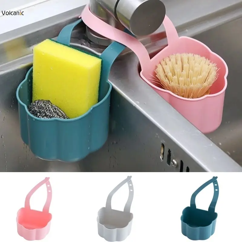 Trend Practical Sponge Soap Debris Holder/ Kitchen Sink Drain Rack/ Plastic Hanging Storage Basket/ Household Accessories