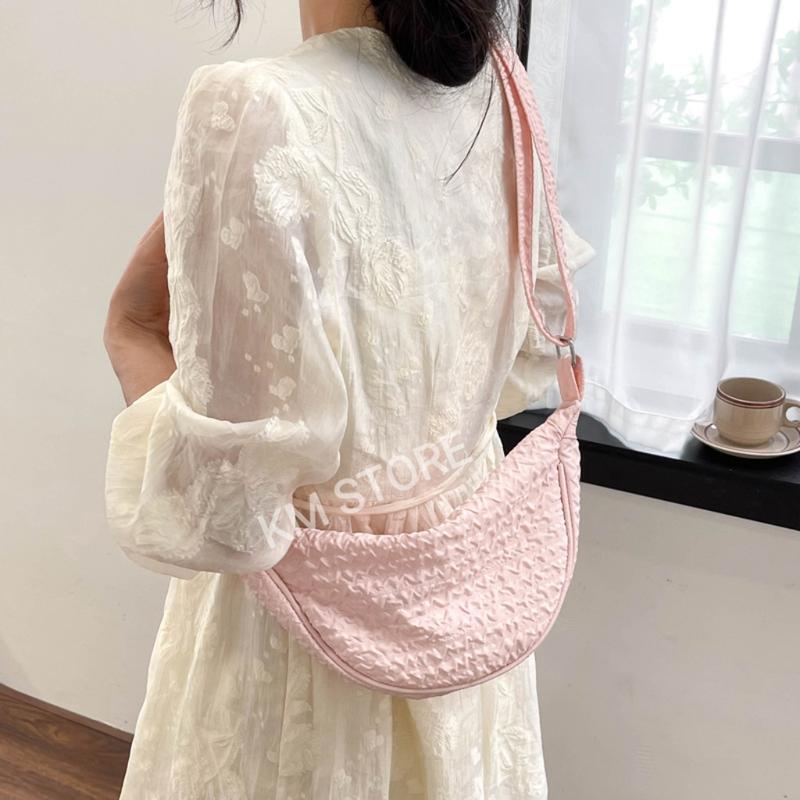 KM - Tas Bahu Wanita / Mini Sling Bag / Tas Selempang / Waist Bag Shoulder Round Bulat Cewek / Half Moon Bag 4