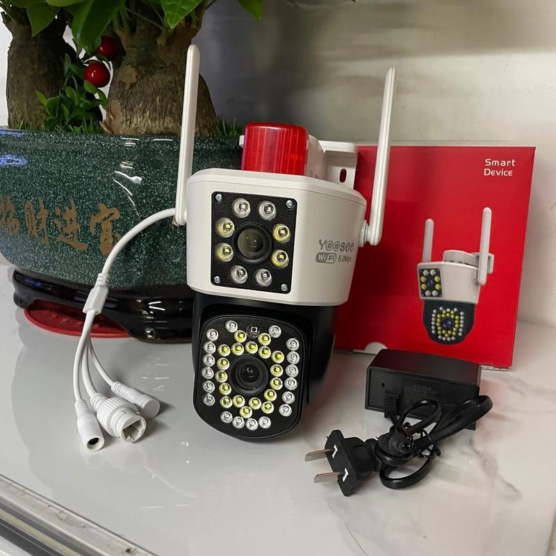Camera YooSee Q836 2 mắt Xoay 255 Độ 8.0mpx siêu nét, Có đèn báo động, Góc rộng - Đàm thoại 2 chiều, phát hiện chuyển động