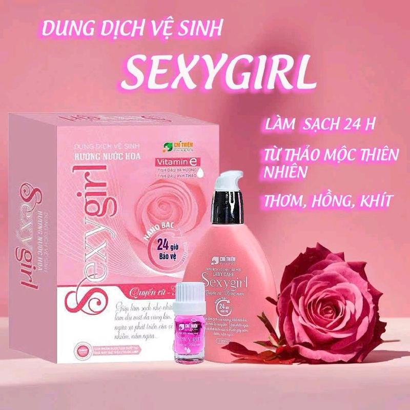 [Hàng Chuẩn Loại 1] Dung dịch vệ sinh phụ nữ Lady Clear Sexy girl hương hoa hồng tặng kèm nước hoa vùng kín mini 5ml