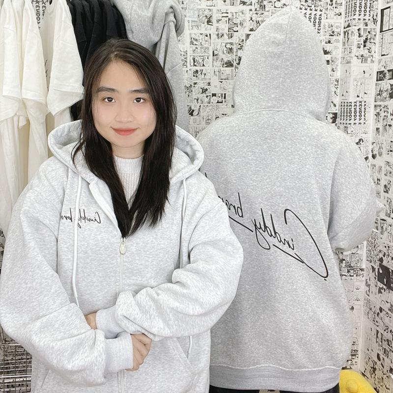 Áo Khoác Hoodie Zip CINDDY BRAND In Chữ Gạch Chân Nam Nữ-KI017 Women Top Nhung Kem Voi hoodie  zip áo  hoodie hoodie áo khoác nam mùa đông nỉ áo khoác hoodie  peaceful hoodie  reflective áo  hoodie 1