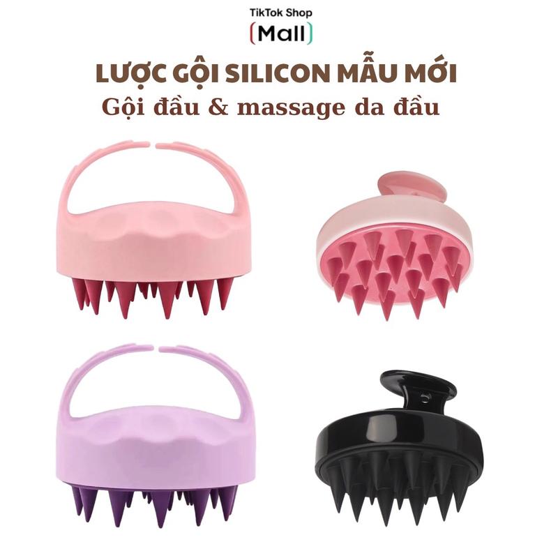 Cốc Tạo Bọt -Lược Gội Đầu Silicone Massage Làm Sạch Da Đầu Dễ Dùng Massage