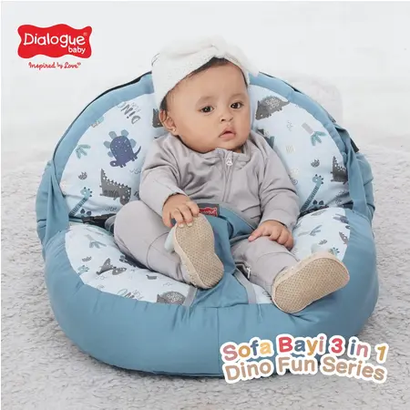 Dialogue Baby Sofa Bayi 3in1 DGK9222 - DGK9223 - DGK9224 Bantal Blue 3