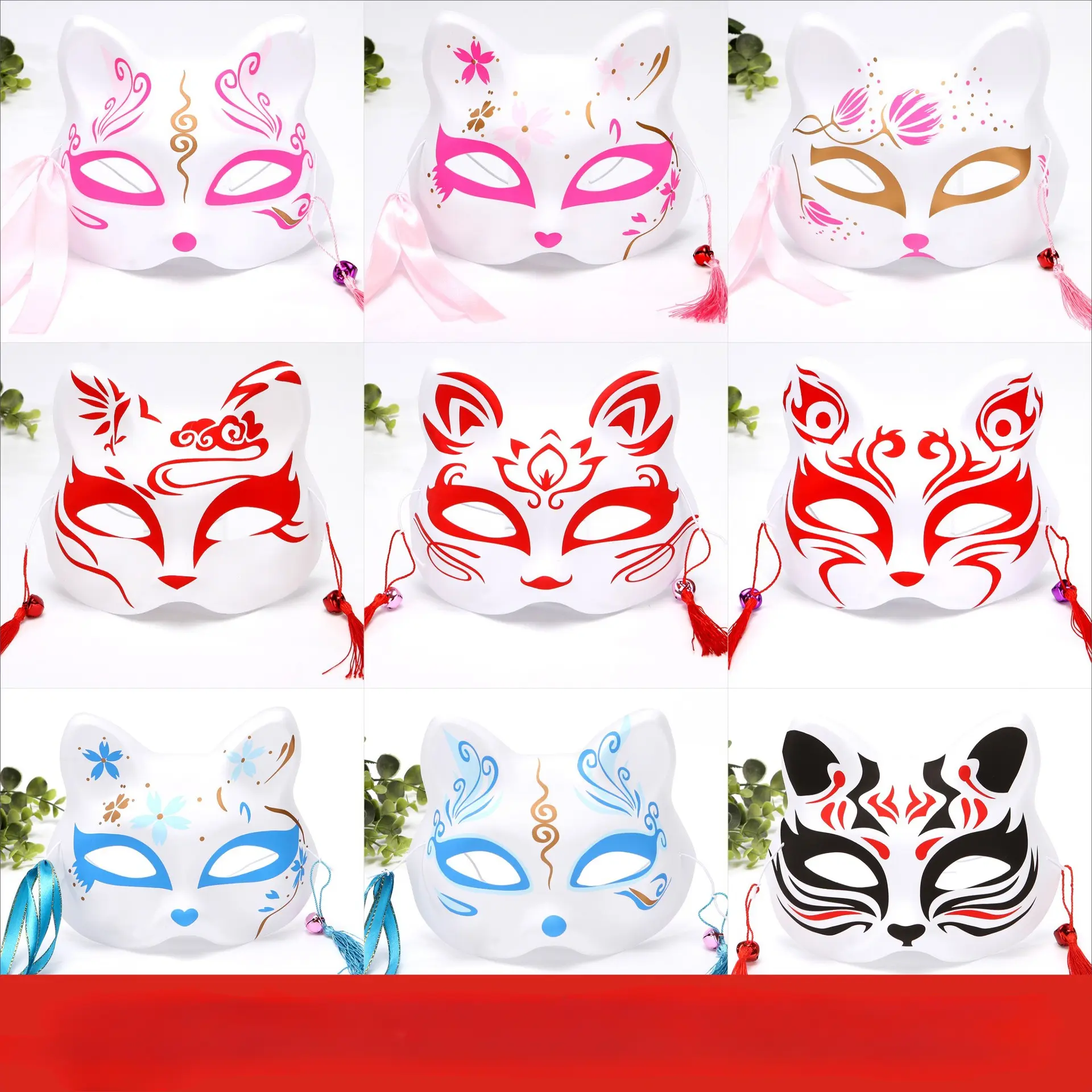 Popular fox mask top mask Japanese style anime boys and girls children party dance supplies fox mask store work mask privacy mask