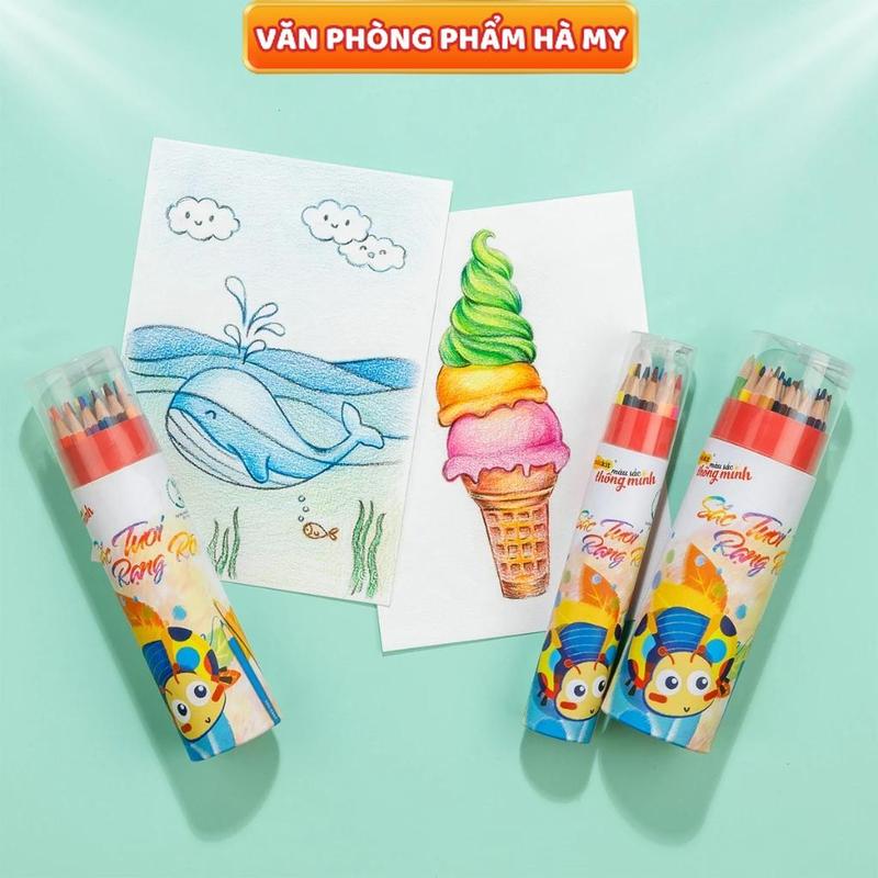Bút Chì Màu Chuyên Nghiệp Dạng Lon 12 18 24 36 48 Màu Thiên Long Deli - Tiêu Chuẩn Châu Âu