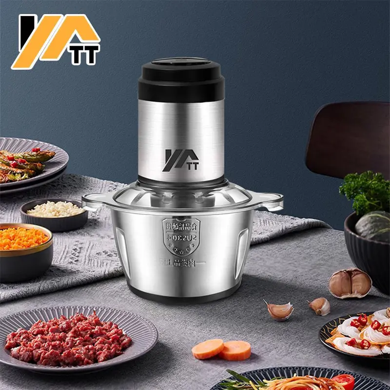 YATT COMBO DAPUR Chopper Penggiling 2Liter + Botol Bumbu 3pcs + Pisau Set 6in1 + Botol Minyak 630ml 4