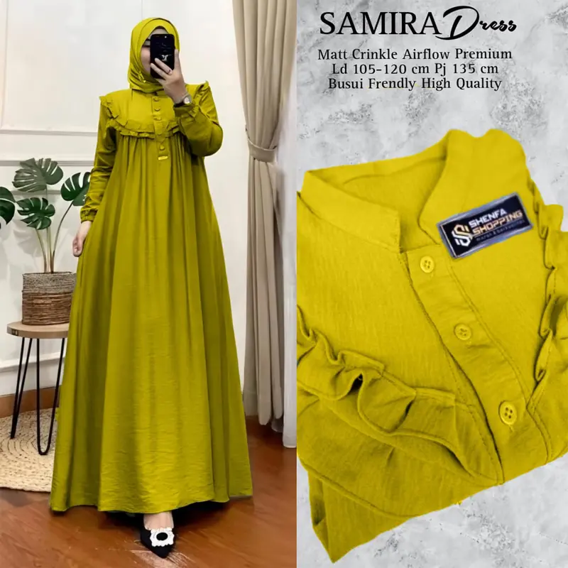 GAMIS CRINKLE TERBARU 2025 // GAMIS WANITA CRINKLE AIRFLOW PREMIUM  // GAMIS WANITA JUMBO BUSUI FRENDLY 3