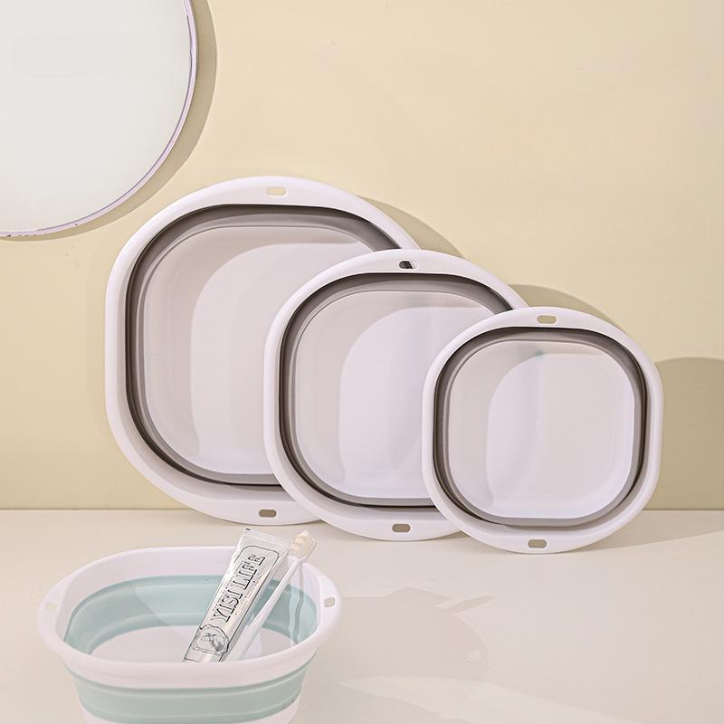 Portable Folding Basin, 3pcs Multipurpose Foldable Wash Basin, Lightweight Portable Basin, Collapsible Basin For Camping Sink And Home Washtub 4