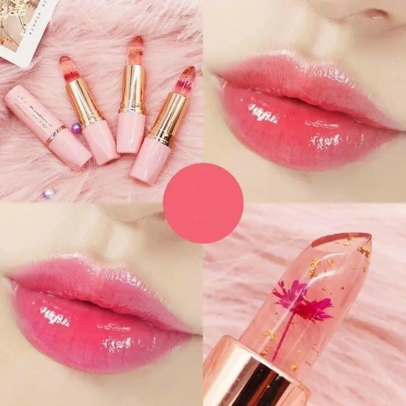 Son thạch  ướp hoa dưỡng môi , làm hồng cấp ẩm, biến đổi màu theo thời tiết Son Môi, Sáp dưỡng môi, son môi, son thạch dưỡng môi