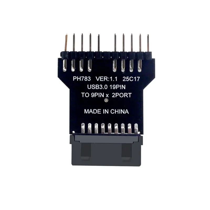 USB 2.0 9-Pin Header Splitter Adapter 1 to 2 Extension for Motherboard ...