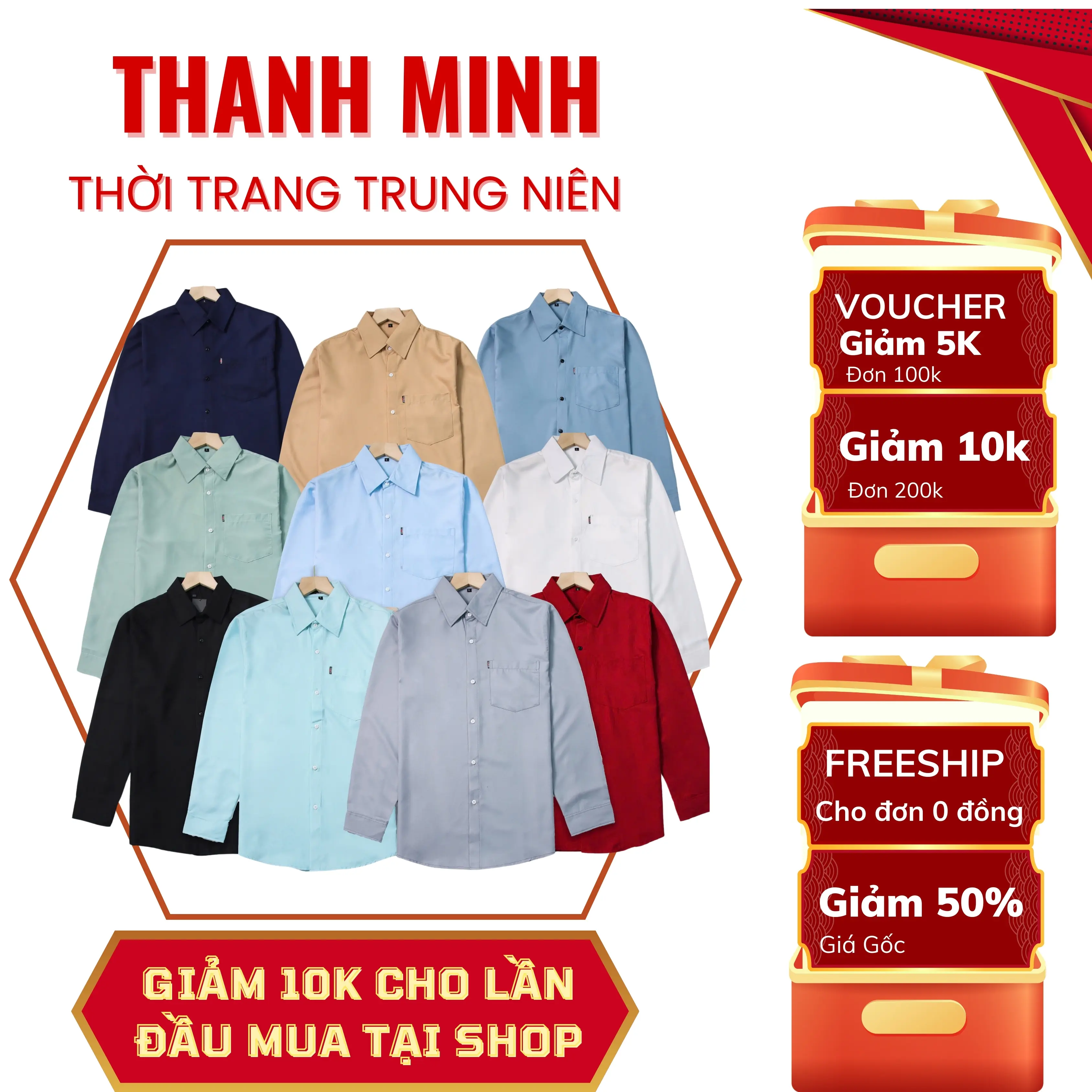 Áo Sơ Mi nam trung niên trơn túi dài tay vải lụa cao cấp Tomen, bảng màu đa dạng phù hợp lứa tuổi sang trọng và thanh lịch.
