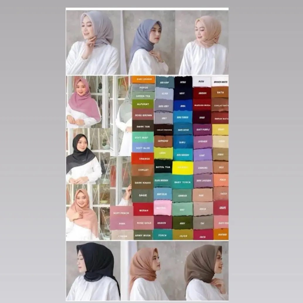 Kerudung hijab paris segi empat red rose size normal