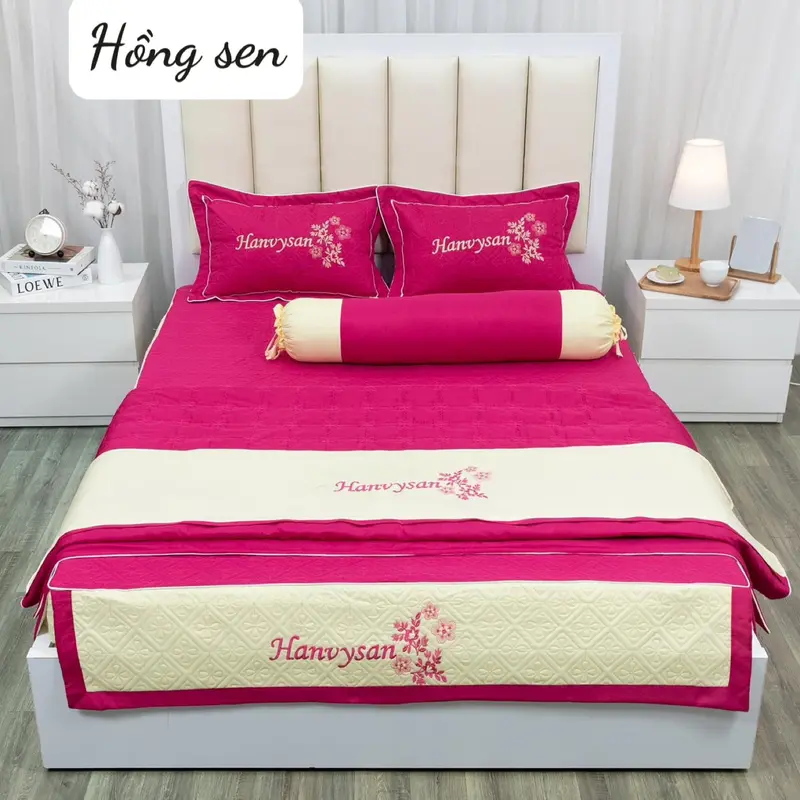 SET BỘ 5 MÓN ( 1 vỏ chăn + 1 ga phu + 2 áo gối đầu+ 1 áo gối ôm) 2