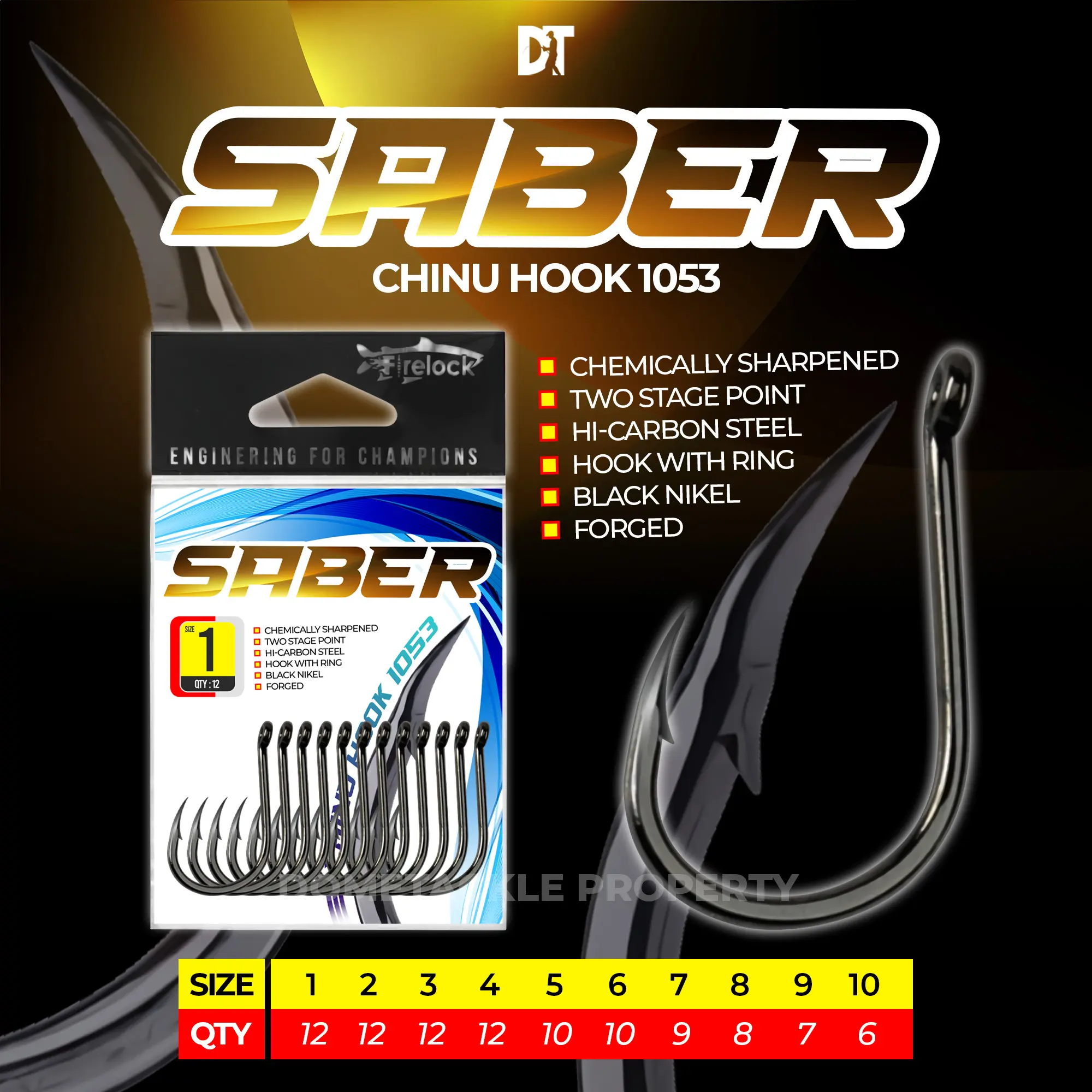 KAIL PANCING / HOOK FIRELOCK SABER CHINU HOOK 1053 I Mancing Ikan Kolam Sungai