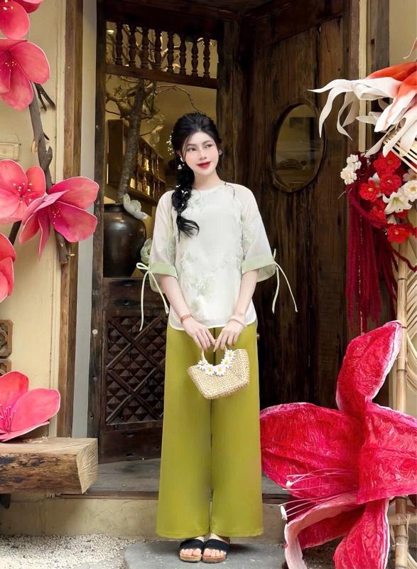 Product Introduction of Set tơ cát tường xinh cho nàng lễ chùa 6