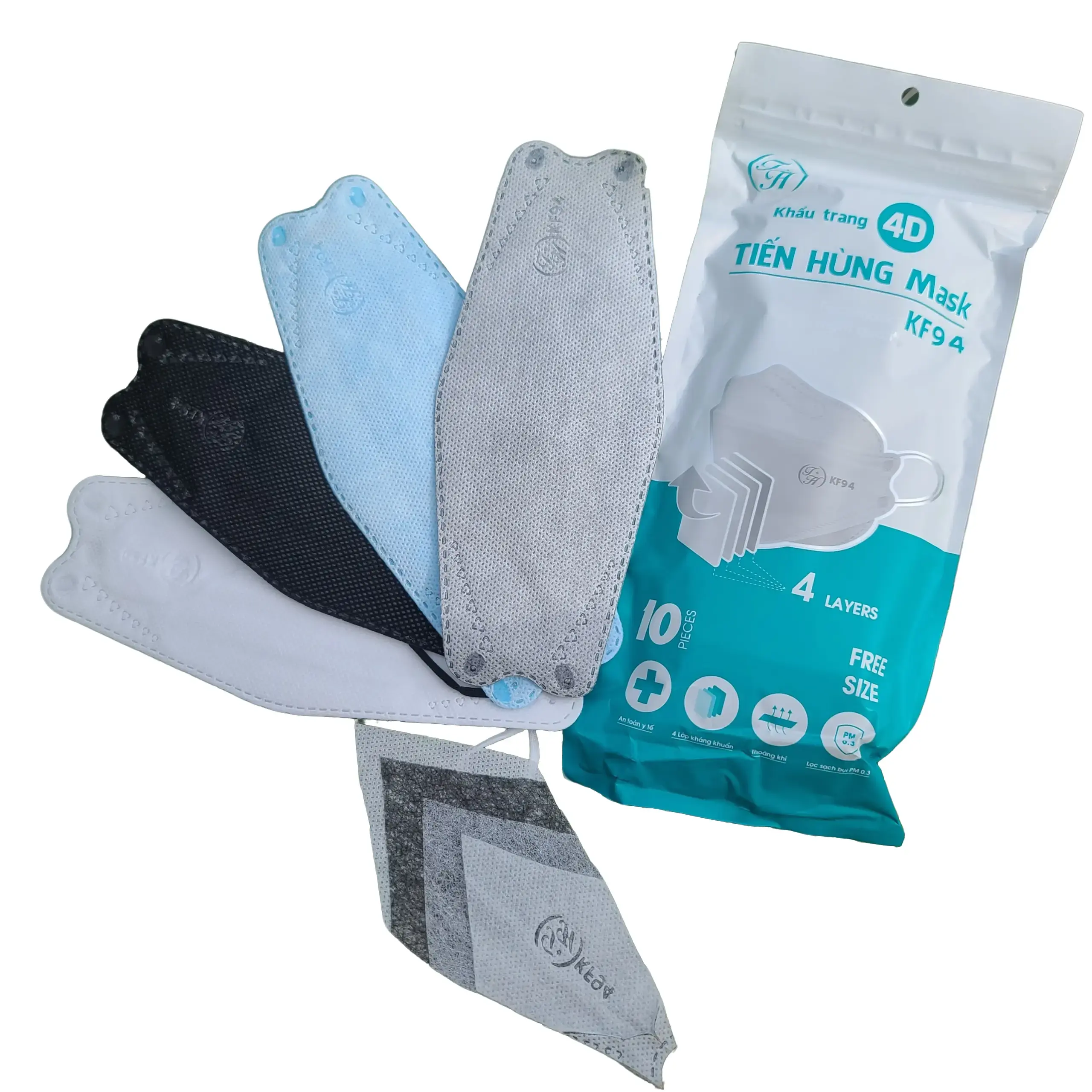 THÙNG 400 Chiếc Khẩu Trang KF94 TIẾN HÙNG_HÀNG 4D 4 LỚP